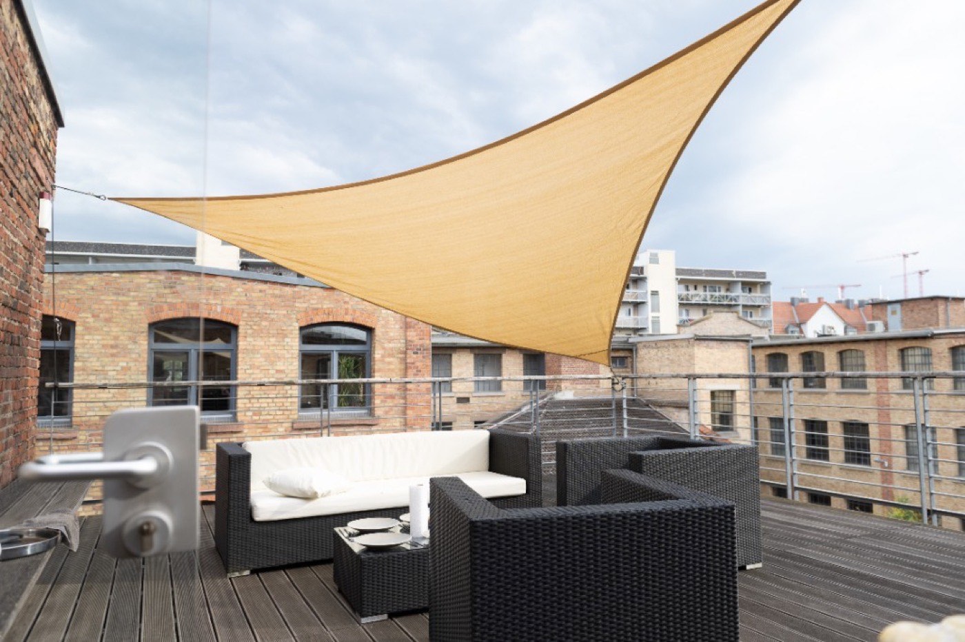 Rooftop terrace at the formwandler events office in the Heyne Fabrik, Offenbach